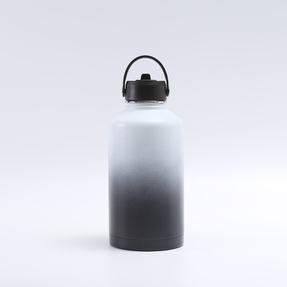 Water Bottle Insulated with Lid and Straw,Double Wall Vacuum Stainless Steel Metal Tumbler Sports Flask with Paracord Handle, Keep Cold 48 Hours Water Cup with 3 Lids