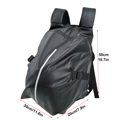 Motorcycle Backpack with Helmet Carry - Water Resistant & Reflective
