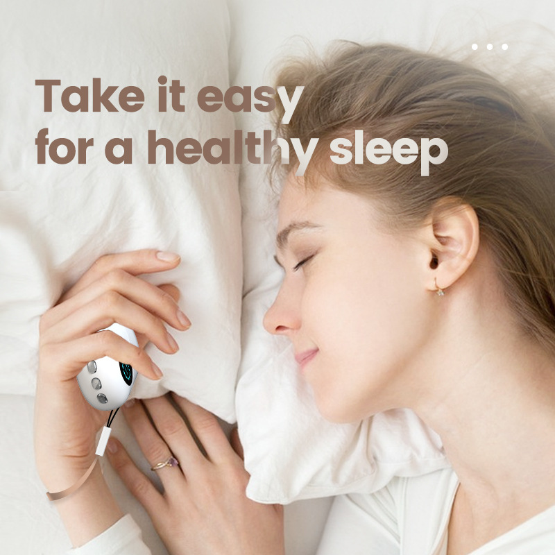 Sleep Aid Device, Micro-Current Sleep Instrument Anxiety Device, Portable Rechargeable Sleep Aid for Anxiety and Insomnia