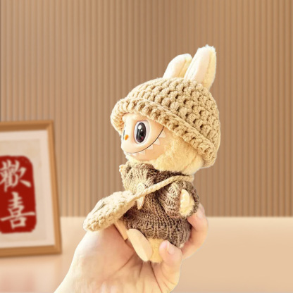 Clothes for Doll (NO Doll) , Handcrafted Crochet 3-Piece Set for 17cm Doll, Premium Outfit with Accessories for , Stylish Clothes for Doll