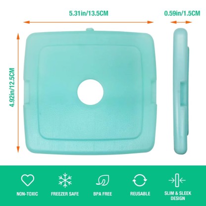 Fresh, Reusable & Long-Lasting Slim Ice Packs, Cold Packs for Lunch Boxes, Ice Packs for Lunch Bags