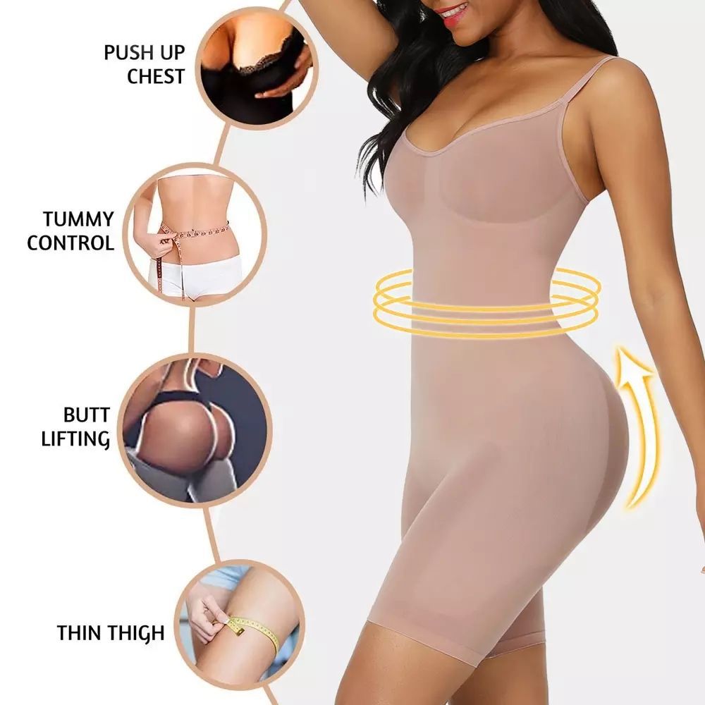 FeelinGirl Seamless Covered Bust Jumpsuit Thong Bodysuit Fit Womenswear Comfort Shapewear 6