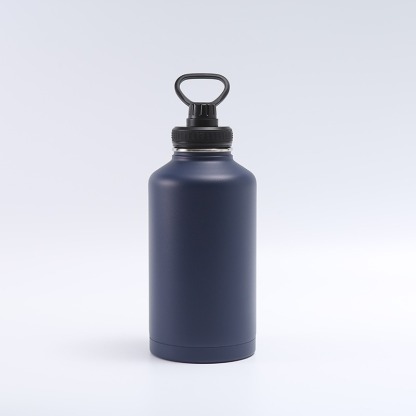 Water Bottle Insulated with Lid and Straw,Double Wall Vacuum Stainless Steel Metal Tumbler Sports Flask with Paracord Handle, Keep Cold 48 Hours Water Cup with 3 Lids