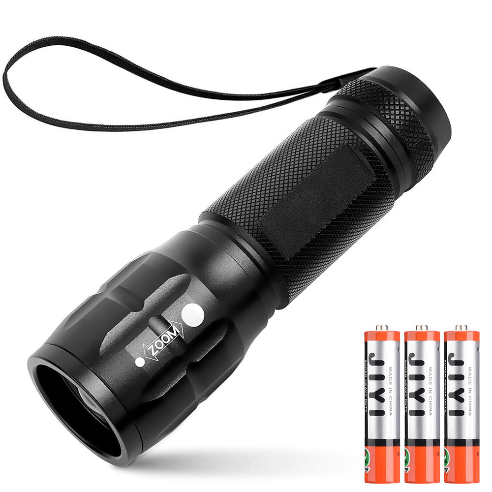 LED Flashlights High Lumens, Small Flashlight, Waterproof, Adjustable Focus Flash Light for Outdoor, Emergency, AAA Batteries Included, Tactical & Camping Accessories