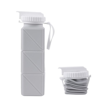Collapsible Travel Water Bottles, Food Grade BPA Free Silicone Foldable Water Bottle, Leakproof Portable Expandable Water Bottles for Traveling, Camping, Hiking, Cycling & Sports Outdoor 620ml
