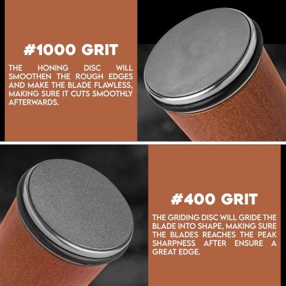 2 Walnut Rolling Knife Sharpener - Kitchen Knife Sharpener for Razor Sharp Edges Made in Germany - Easy Knife Sharpening Kit - Roller with Magnetic Holder with 15 & 20 Degrees