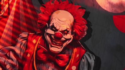 7 x 16 ft Halloween Garage Door Cover Decoration Evil Circus Garage Door Banner Clown Halloween Backdrop Carnival Creepy Clown Backdrop Evil Circus Background for Birthday Photography Party