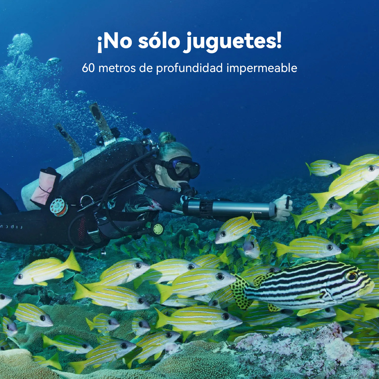 Hélice submarina Subnado-Scooter, regulable en tres velocidades, 180 minutos de duración de la batería