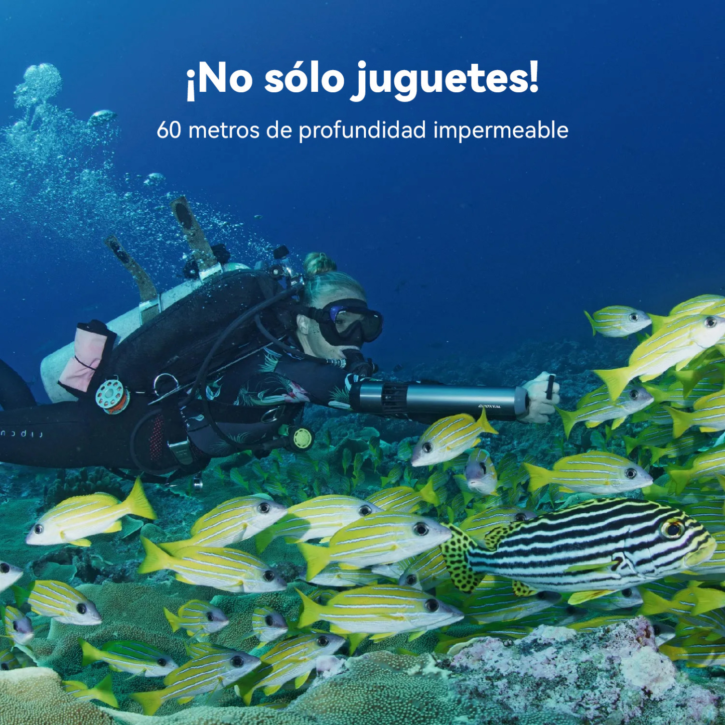 Hélice submarina Subnado-Scooter, regulable en tres velocidades, 180 minutos de duración de la batería