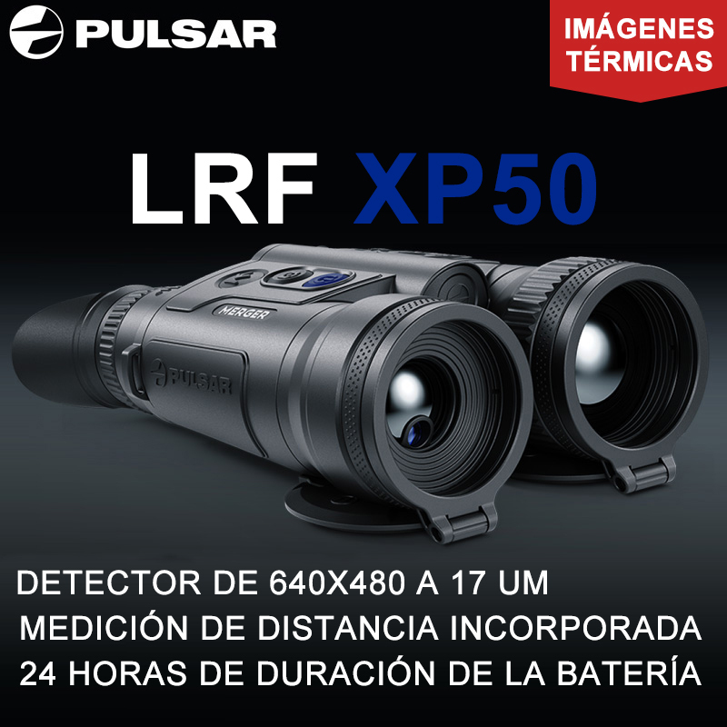 Imagen térmica binocular clásica Pulsar-LRF XP50, detección precisa Lynred y seguimiento extremo