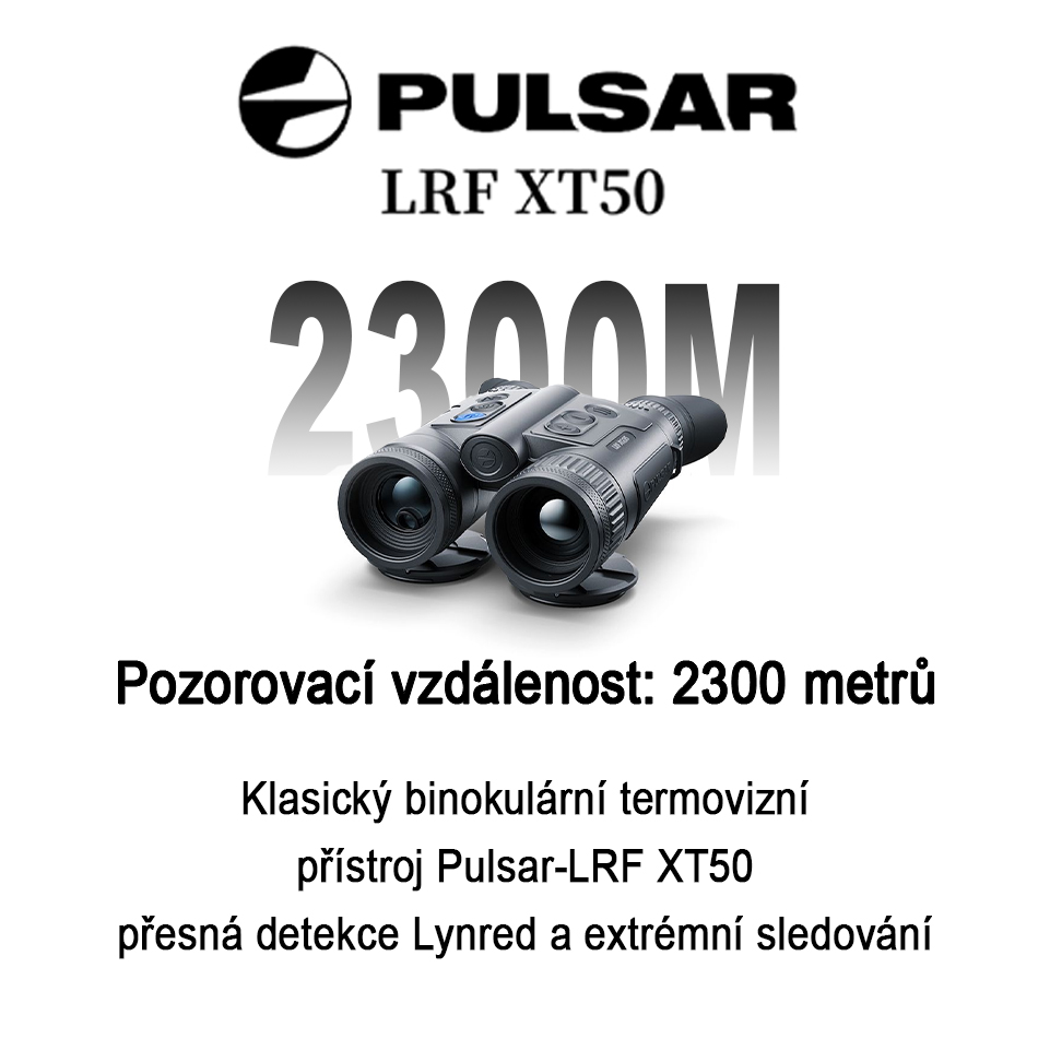 Pulsar-LRF XP50, klasický termovizní dalekohled s přesnou detekcí Lynred a extrémním sledováním