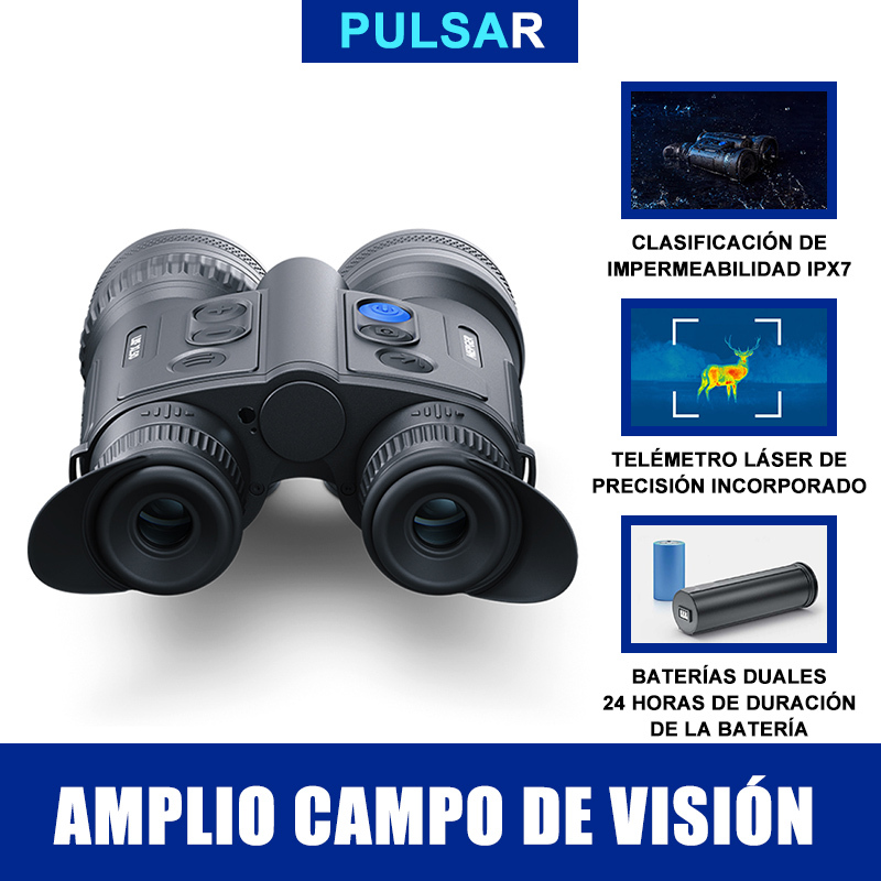 Imagen térmica binocular clásica Pulsar-LRF XP50, detección precisa Lynred y seguimiento extremo