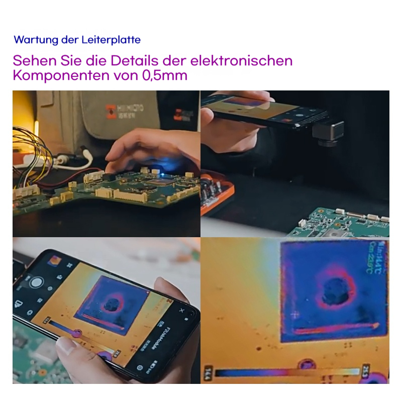 Wärmebildkamera für Mobiltelefone mit hochpräziser Infrarot-Thermografie, einstellbarem Fokus, industrieller Qualität und hochauflösender Temperaturmessung