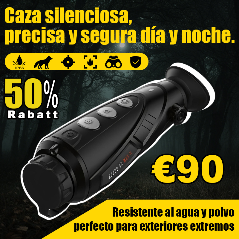 Visor térmico de caza Eye II V3 – termografía HD hasta 2,597 m con Wi‑