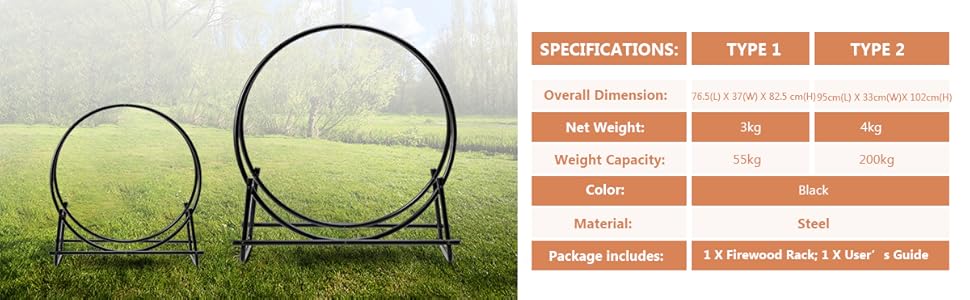 Costway Firewood Rack 40"