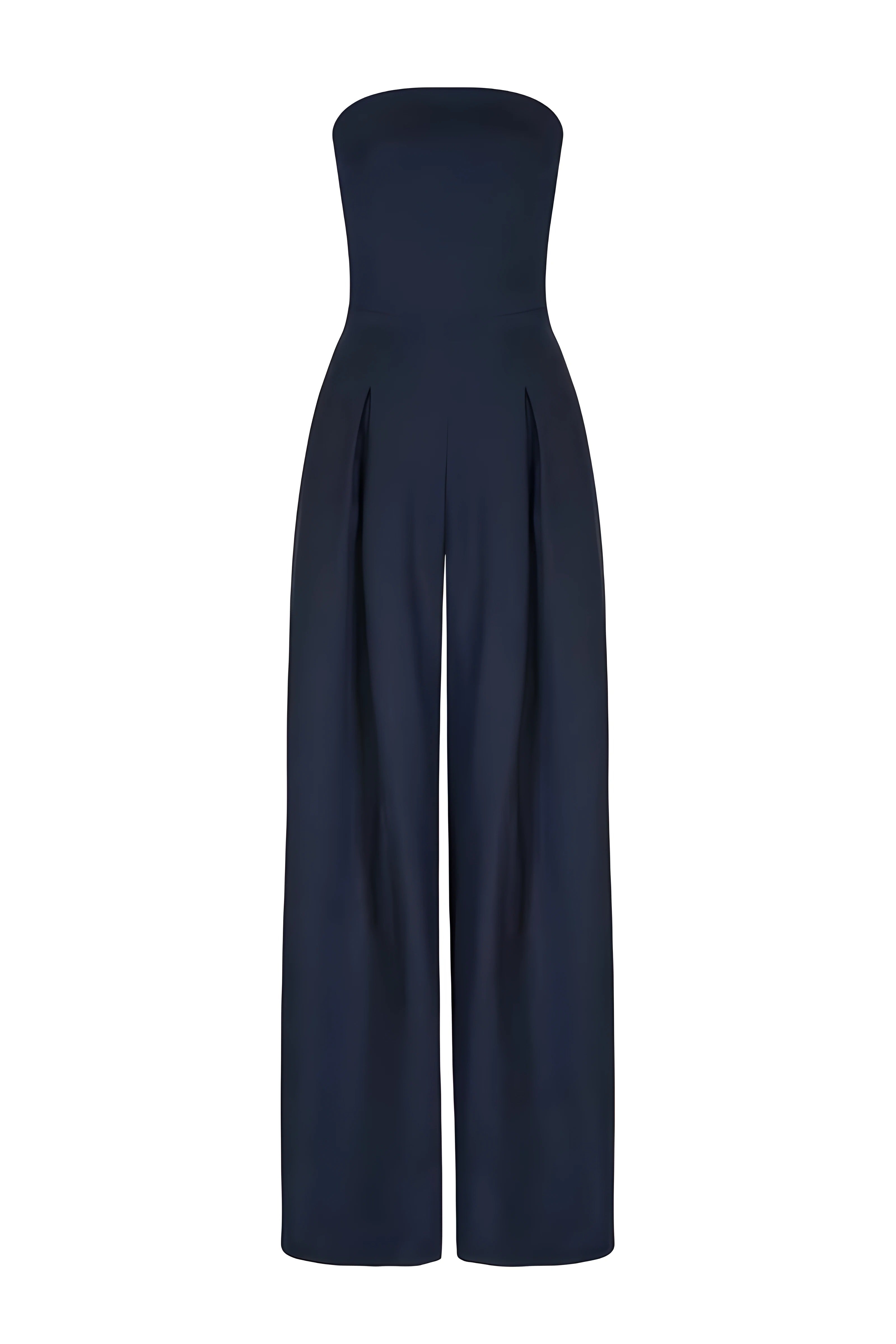 Strapless Jumpsuit With Pockets