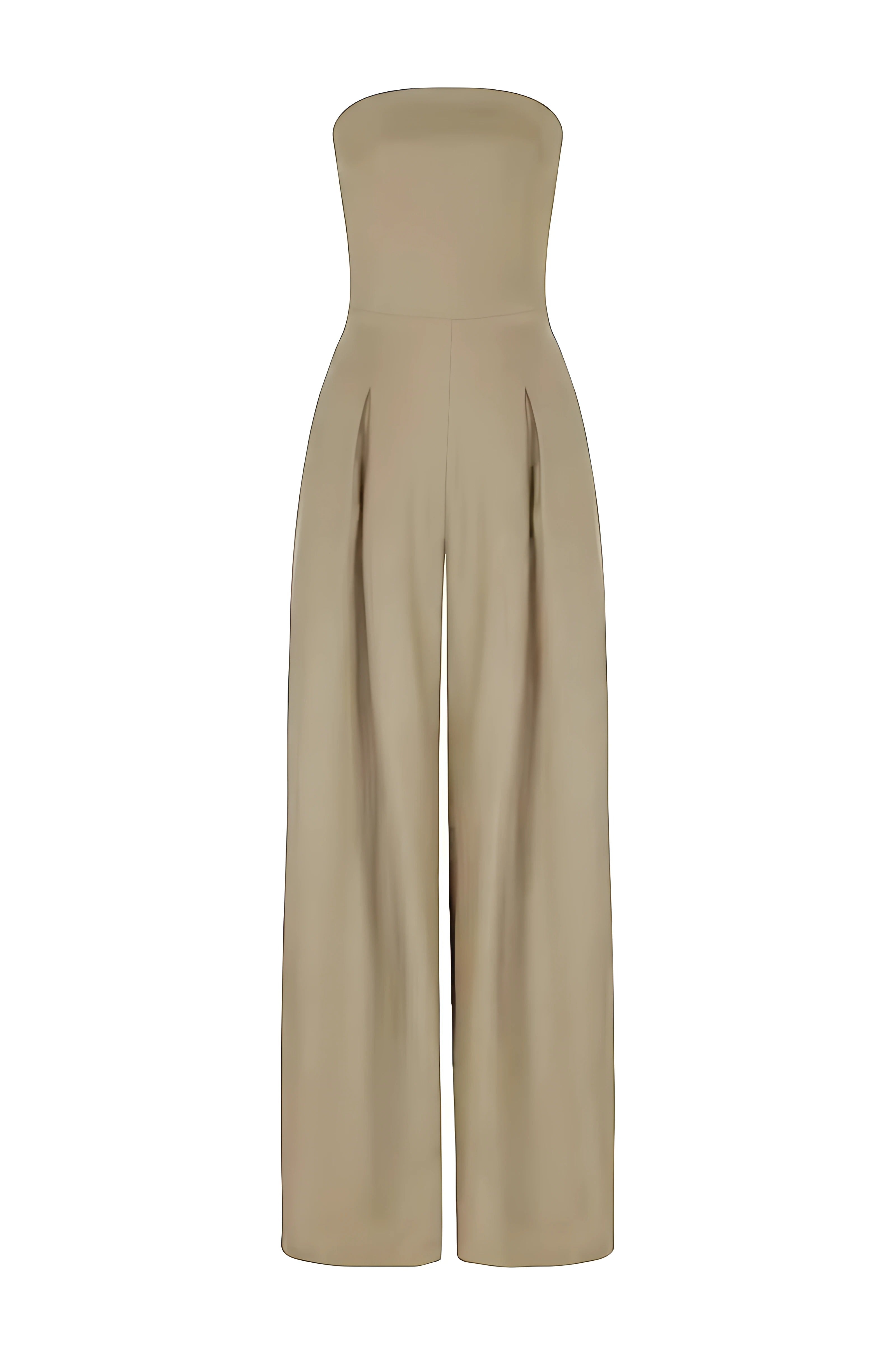 Strapless Jumpsuit With Pockets