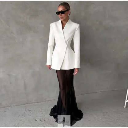 Elegant Blazer and Skirt Set