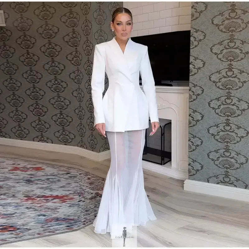 Elegant Blazer and Skirt Set