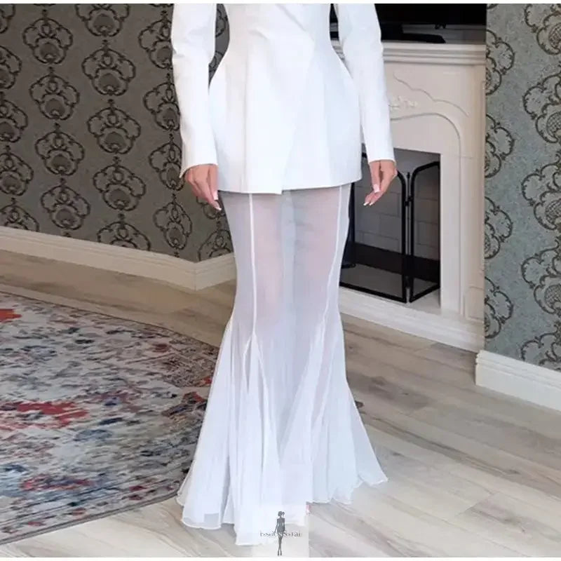 Elegant Blazer and Skirt Set