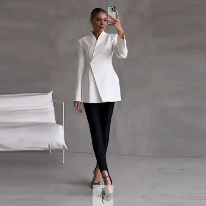 Elegant Blazer and Skirt Set