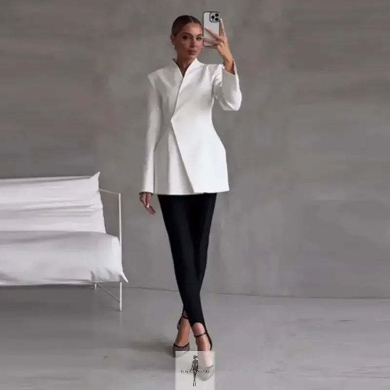 Elegant Blazer and Skirt Set