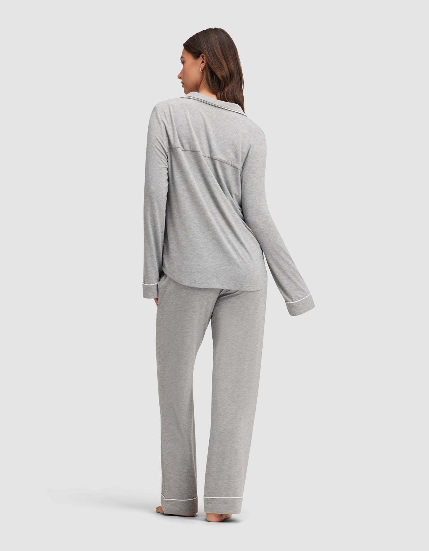 Women's Bamboo Stretch-Knit Long Sleeve Pajama Set