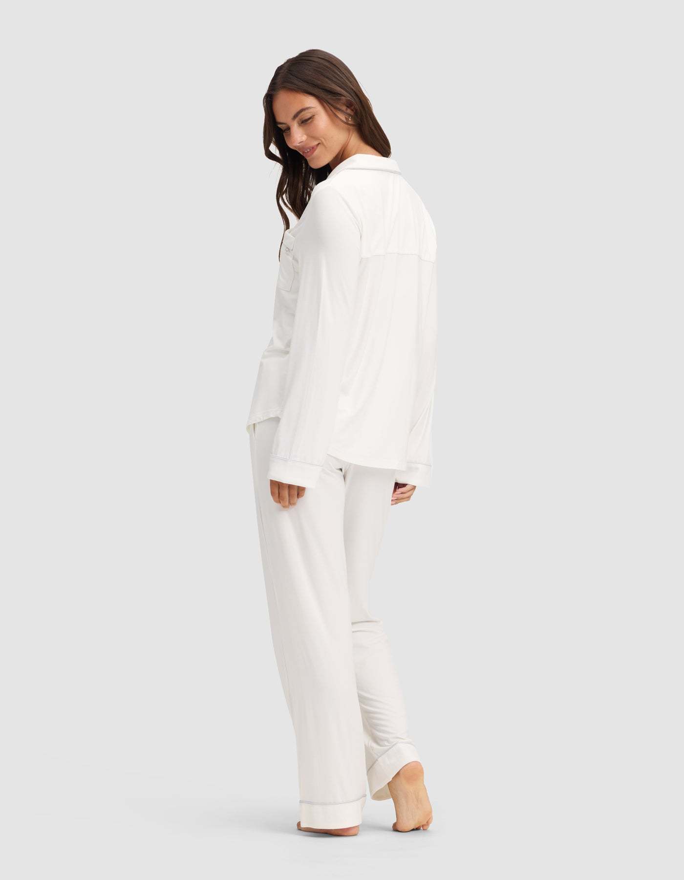 Women's Bamboo Stretch-Knit Long Sleeve Pajama Set