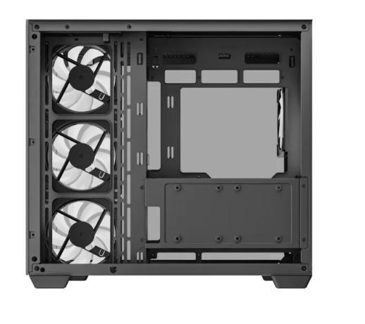 The chassis supports a rear panel mounting plate.