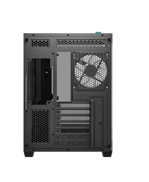 The chassis supports a rear panel mounting plate.