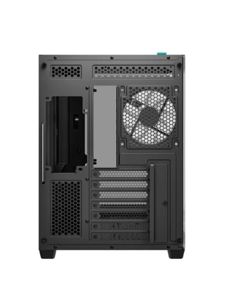 The chassis supports a rear panel mounting plate.