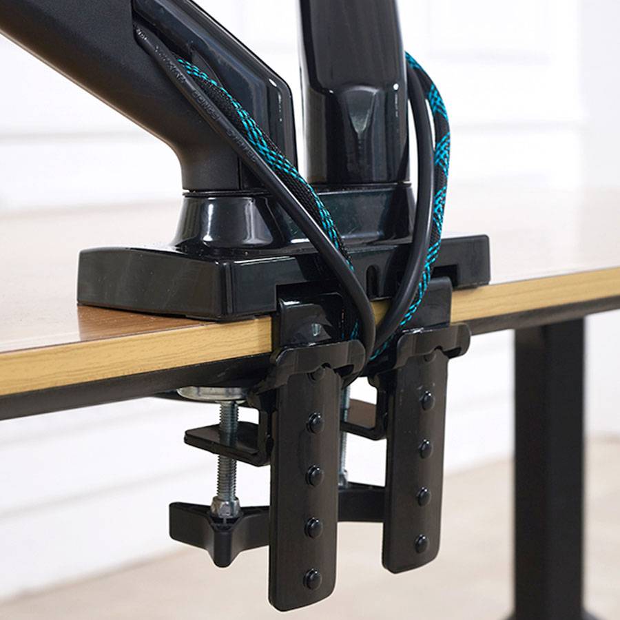 Gas Strut Dual Arm Monitor Desk Mount