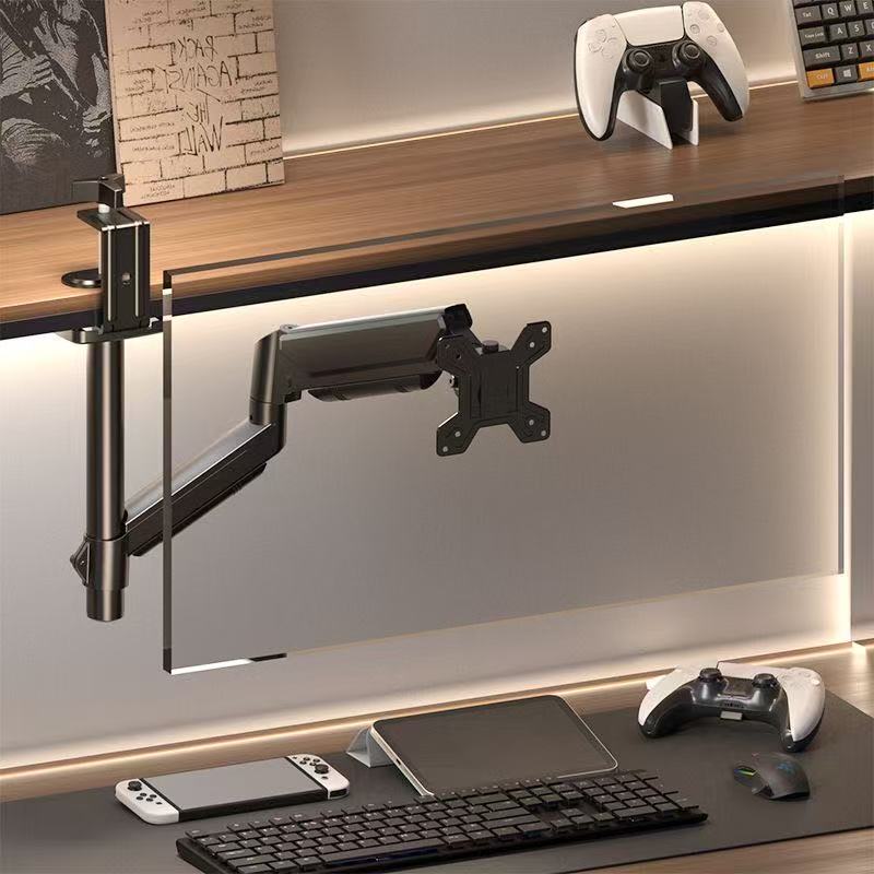 Gas Strut Dual Arm Monitor Desk Mount
