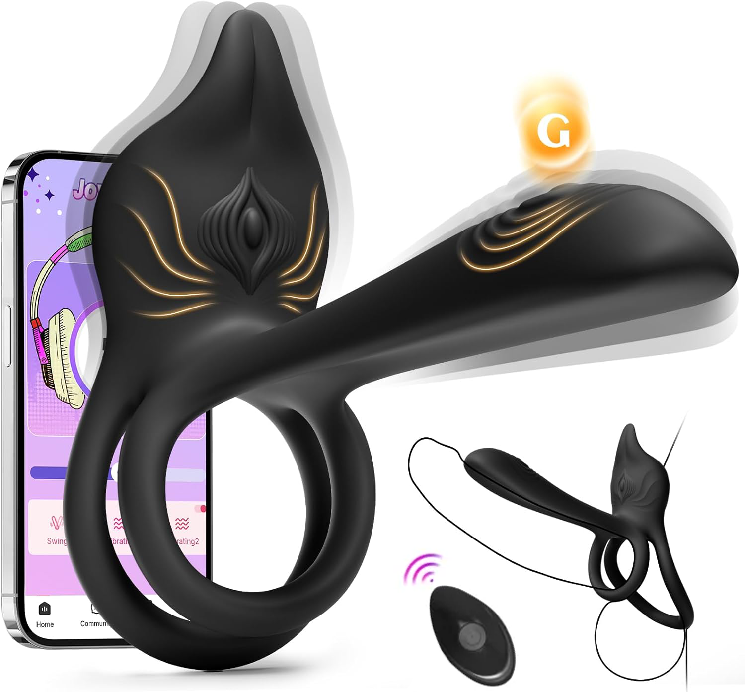 🔥🎁Enchanted Girl Luxe Smart Vibrating Ring – App-Controlled Pleasure for Couples 💫