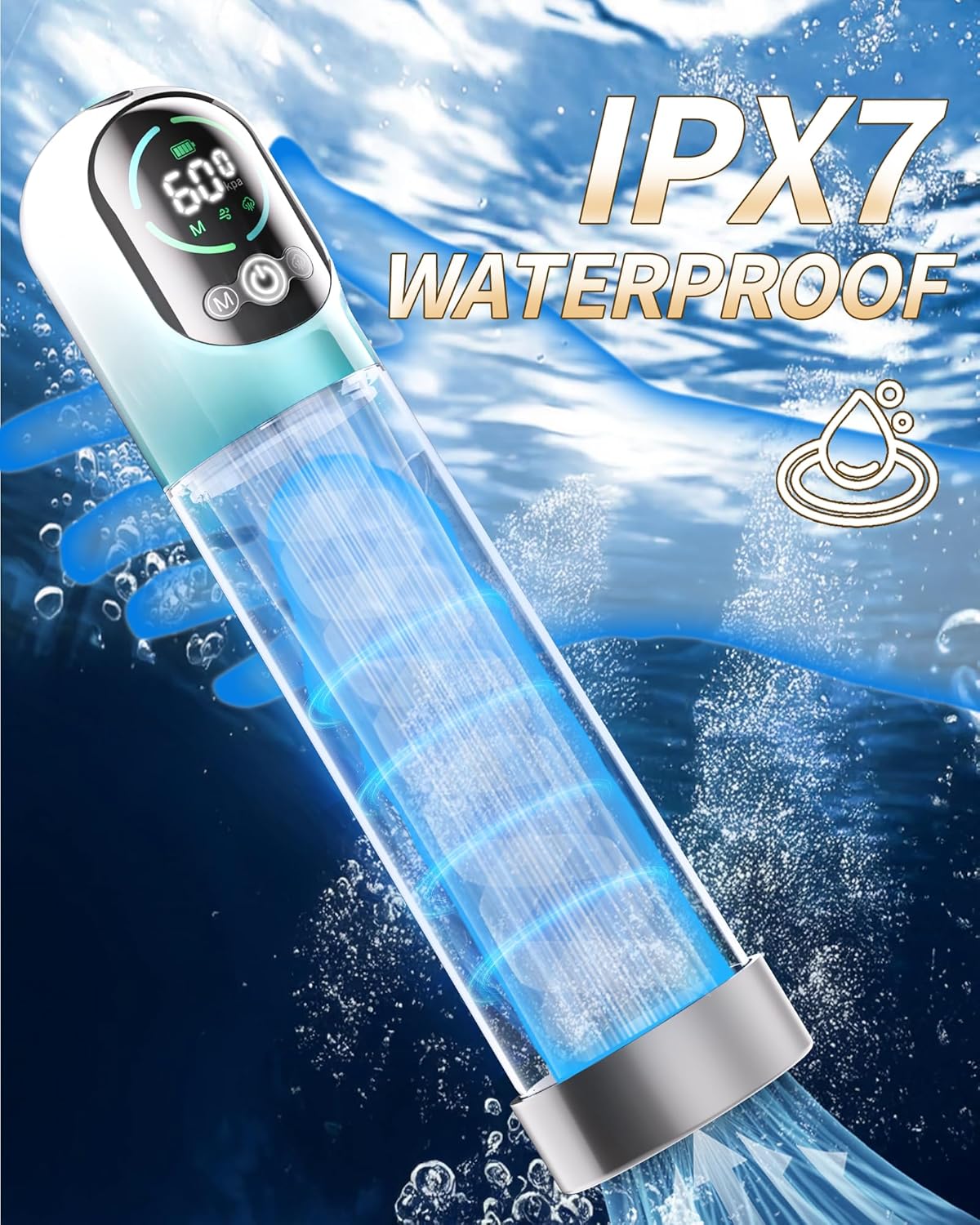 Electric Penis Pump - Male Sex Toys for Men 2 in 1 Vacuum Pump for ED Treatment with 6 Training Modes,Automatic Male Masturbators with 5 Suction Modes,Adult Toys with mini Pocket Pussy