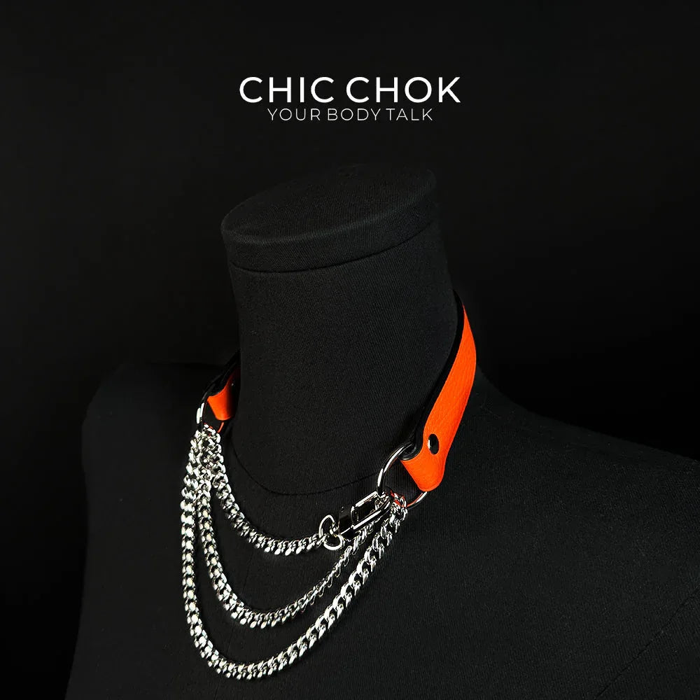 CHICCHOK [Breathless] Pulling Fashion and Fun Choker(Orange) - CHICCHOK