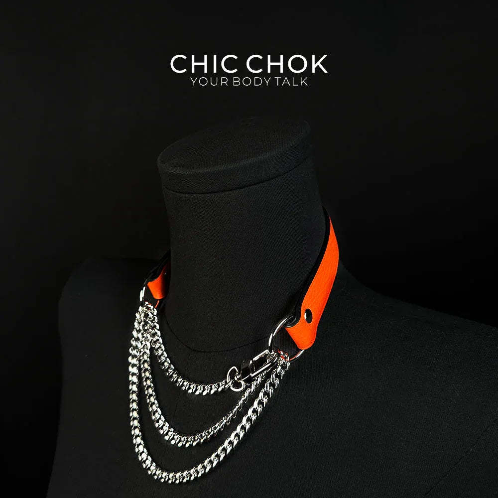 CHICCHOK [Breathless] Pulling Fashion and Fun Choker(Orange) - CHICCHOK