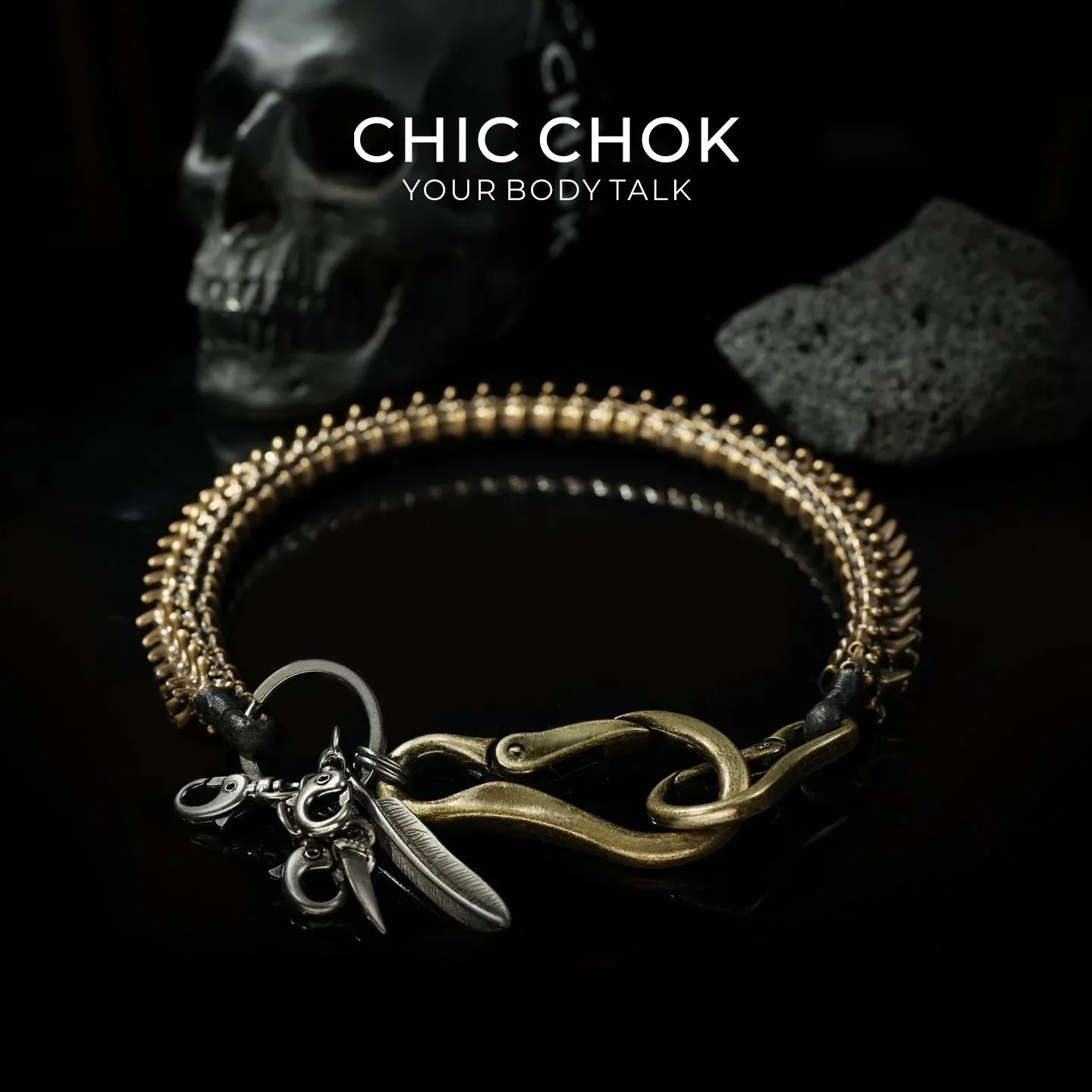 [CHICCHOK] Dragon Themed Pants Chain – Mythical Elegance for Fashionable Waistlines - CHICCHOK