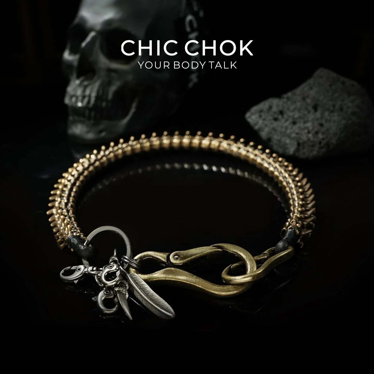 [CHICCHOK] Dragon Themed Pants Chain – Mythical Elegance for Fashionable Waistlines - CHICCHOK