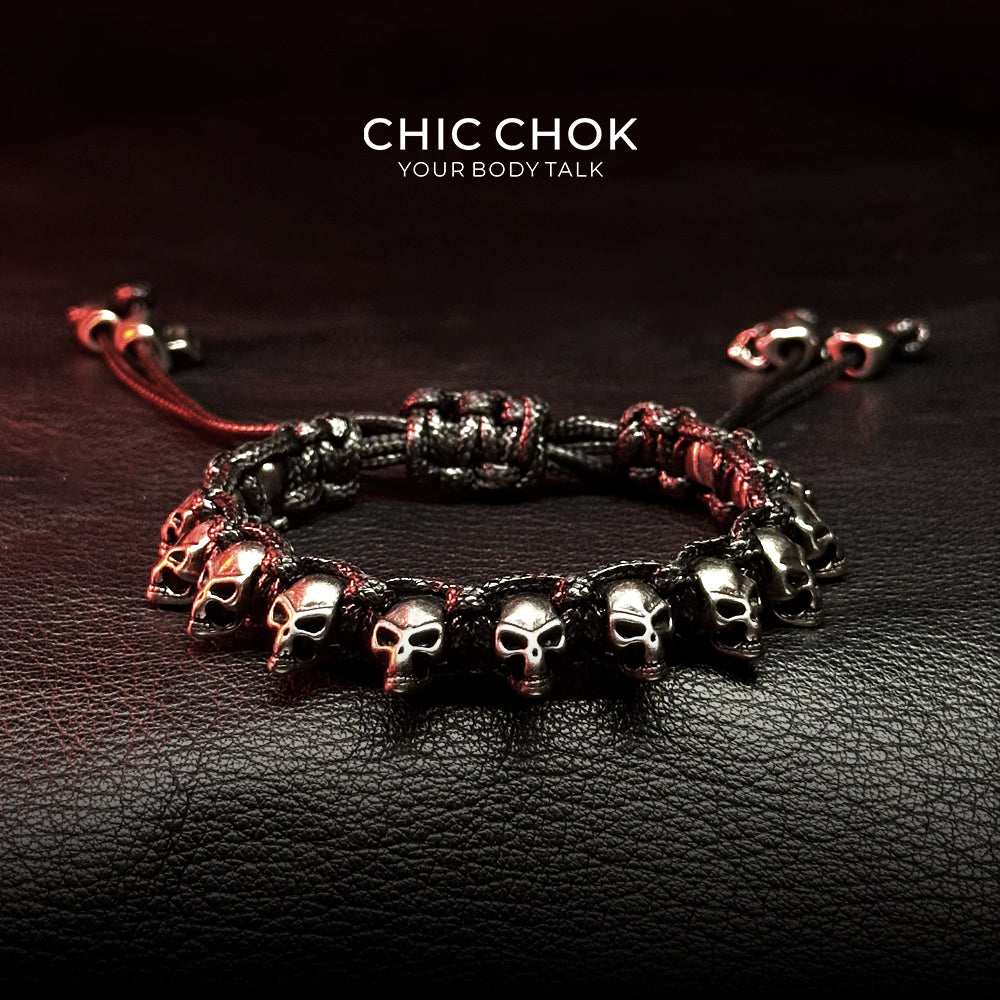 CHICCHOK Skeleton Bracelet - Adjustable Edgy Macabre Style