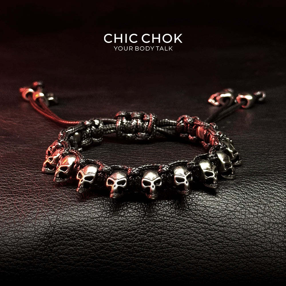 CHICCHOK Skeleton Bracelet - Adjustable Edgy Macabre Style