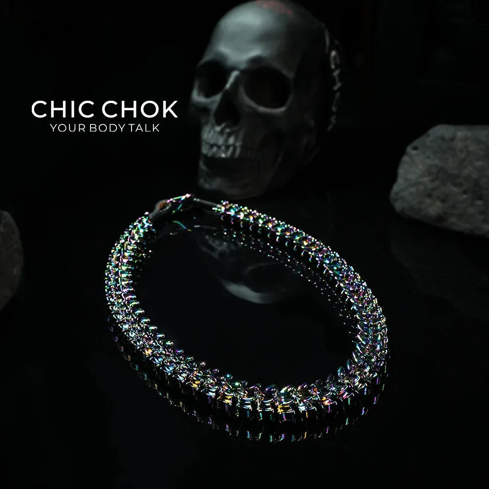 [CHICCHOK] Dragon Themed Choker - Bone Charm Elegance, A Fusion of Strength and Softness in a Choker Design Highlights(Dazzling Colors) - CHICCHOK