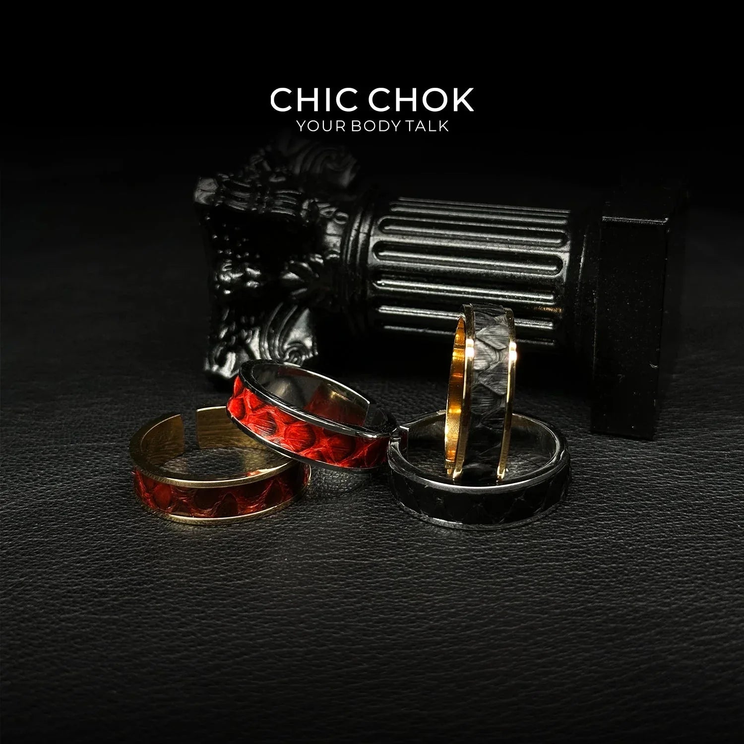CHICCHOK Classic Open Ring Stainless Steel Subtle Stylish Adjustable Ring - CHICCHOK