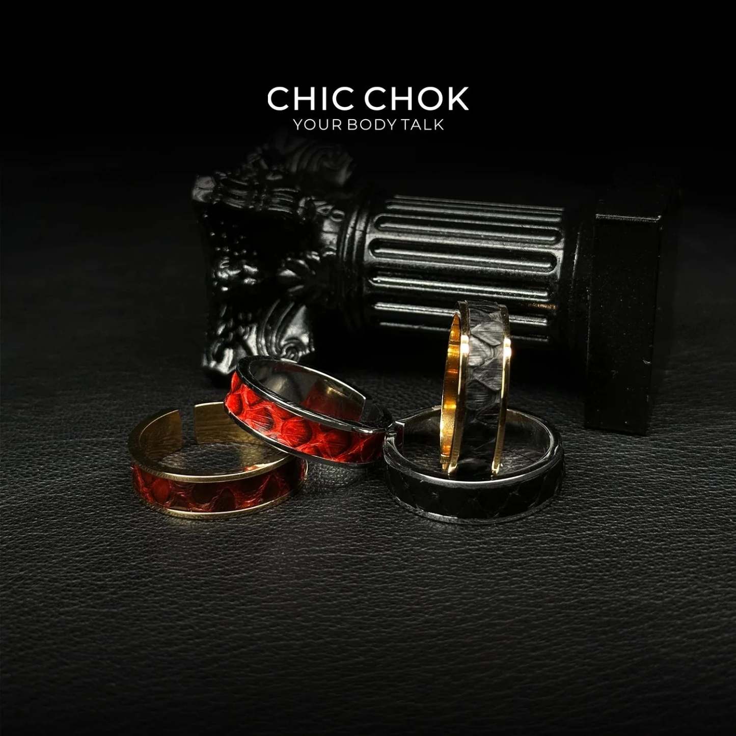CHICCHOK Classic Open Ring Stainless Steel Subtle Stylish Adjustable Ring - CHICCHOK