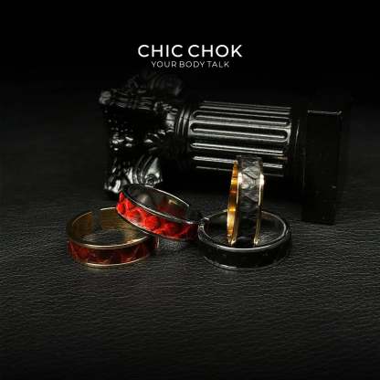 CHICCHOK Classic Open Ring Stainless Steel Subtle Stylish Adjustable Ring - CHICCHOK