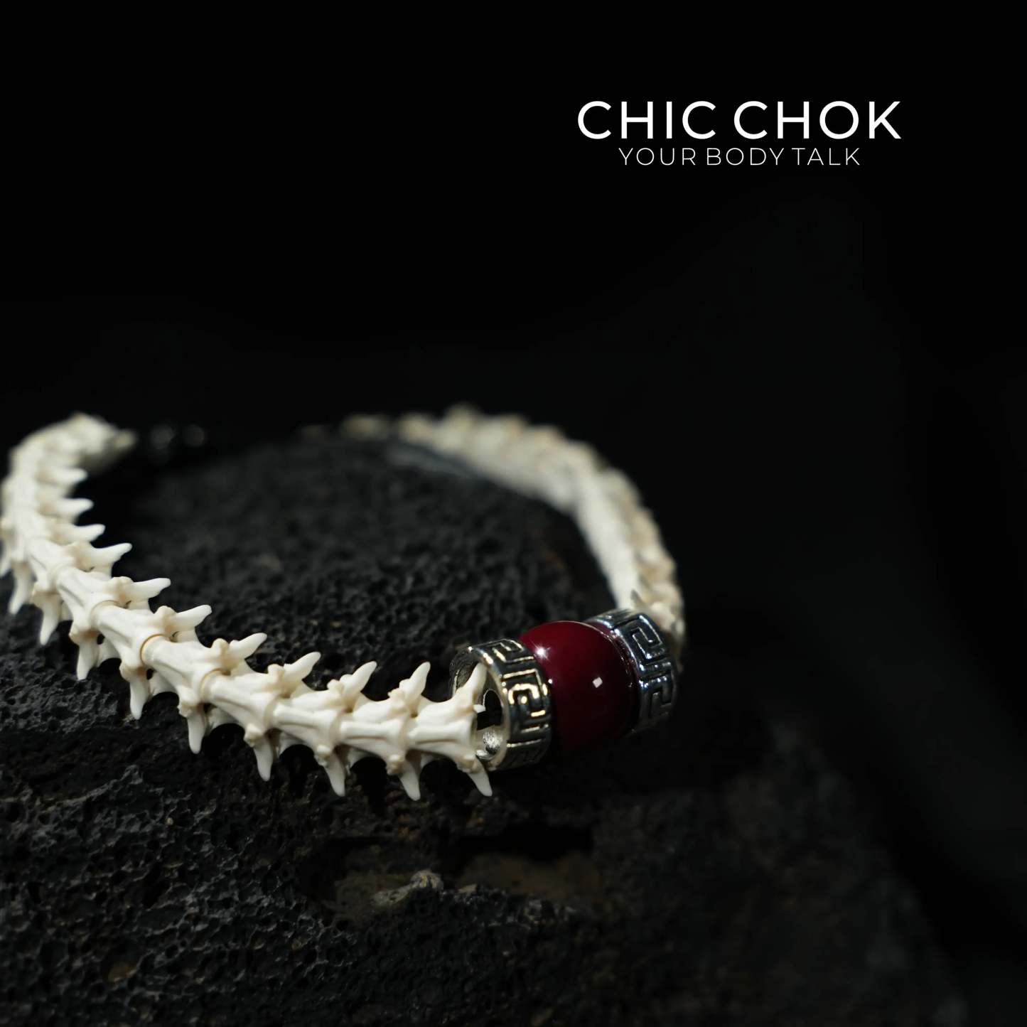 Red-Eyed Scaled Bone Bracelet - CHICCHOK