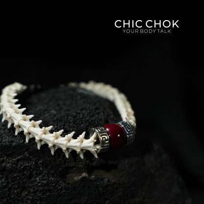 Red-Eyed Scaled Bone Bracelet - CHICCHOK