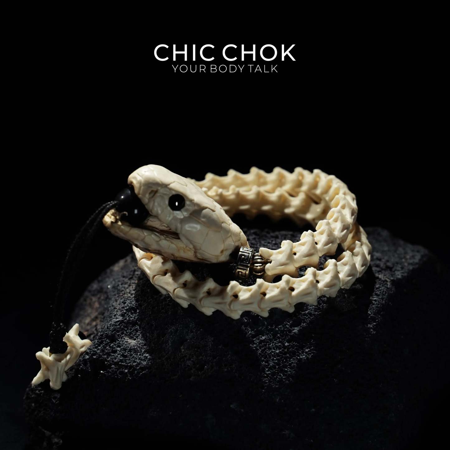 CHIC CHOK [Serpent Bone Pledge] Bracelet—A Wild Declaration of Dark Aesthetics - CHICCHOK