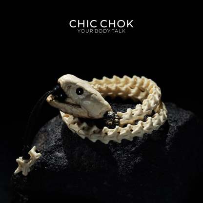 CHIC CHOK [Serpent Bone Pledge] Bracelet—A Wild Declaration of Dark Aesthetics - CHICCHOK
