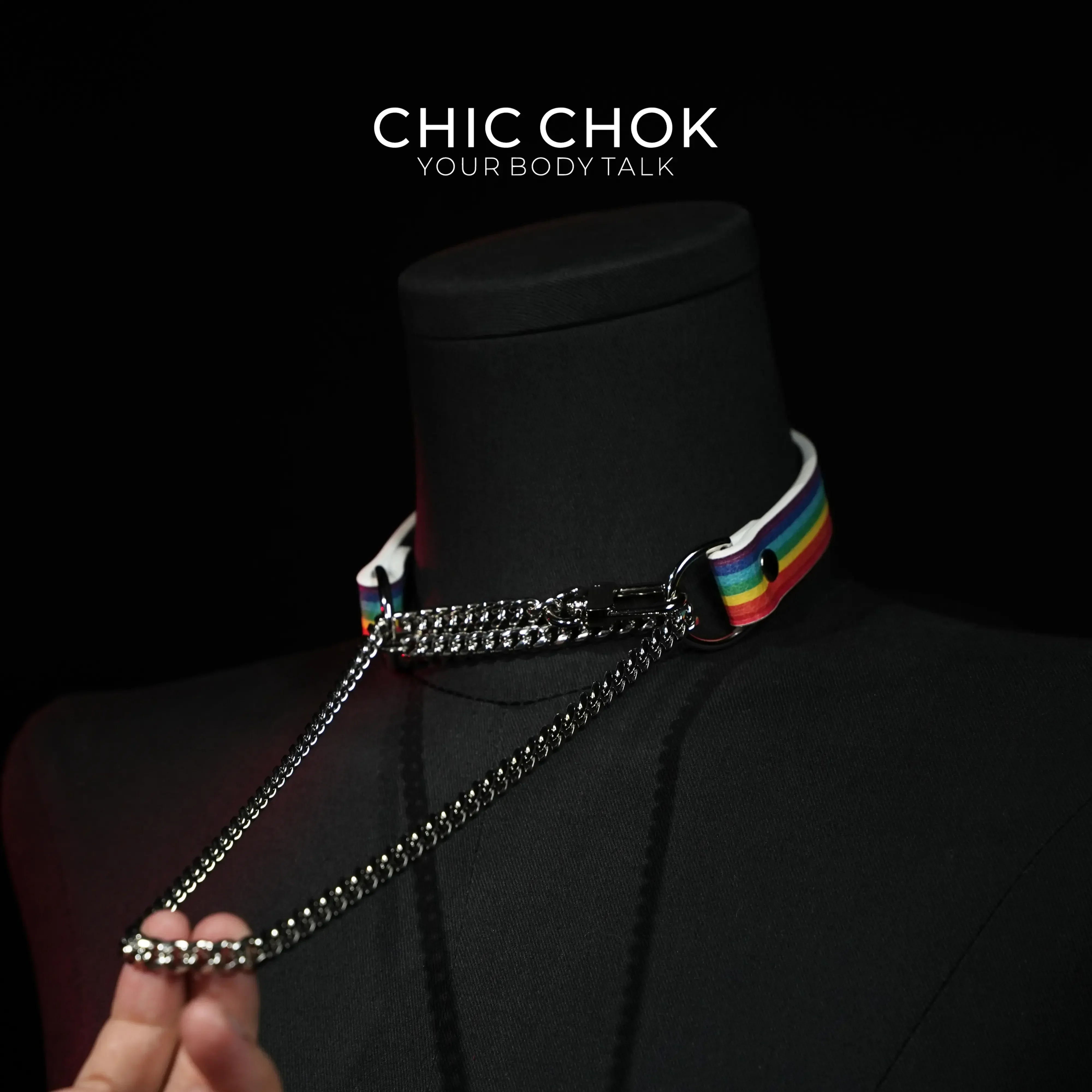 CHICCHOK [Breathless] Pulling Fashion and Fun Choker Rainbow - CHICCHOK